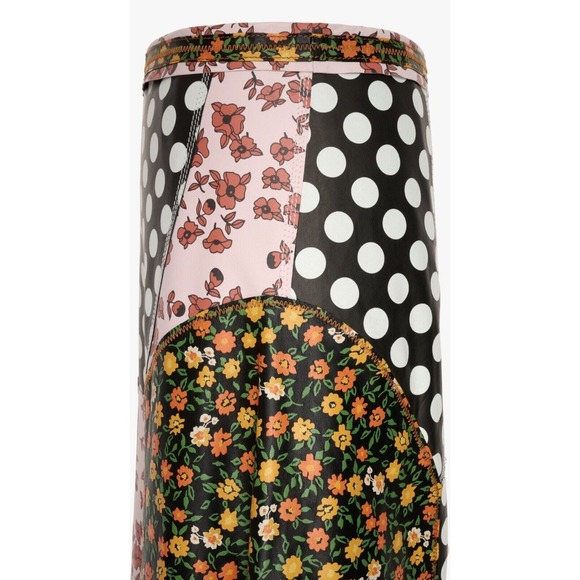 ZARA:s Unique Patchwork Maxi Skirt Boho Festival Floral Polka Dot Print Flowy - Picture 15 of 15